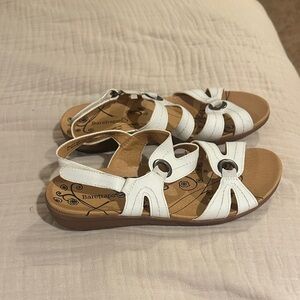 BareTraps Women's White Jollity Strappy Sandals